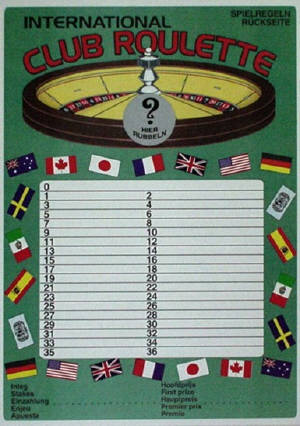 International Club Roulette-Rubbelkarten