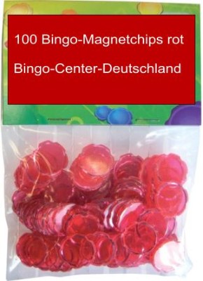 Bingo-Magnetchips, rot