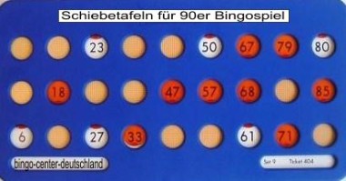 Bingo-Schiebetafeln